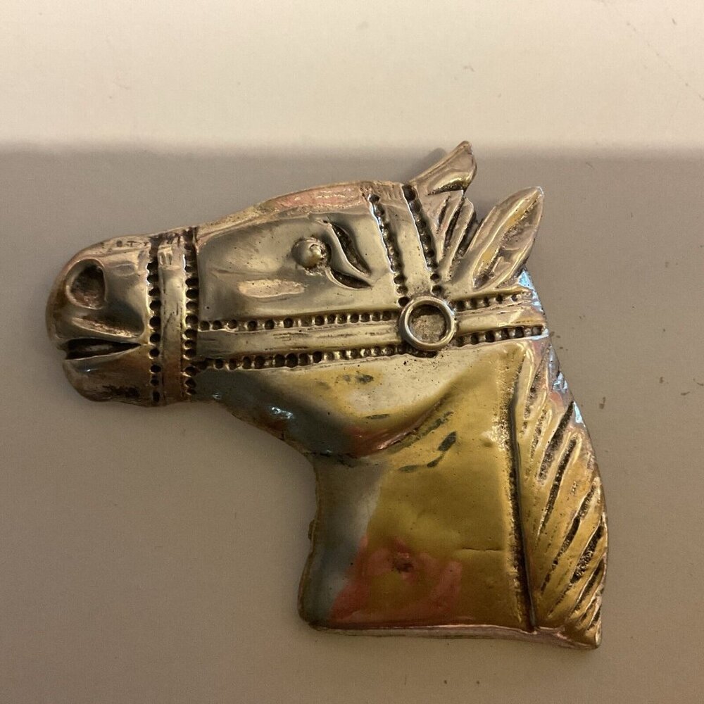 Sterling Silver Horse Brooch 2x2.25 Unpolished - Picture 3 of 4